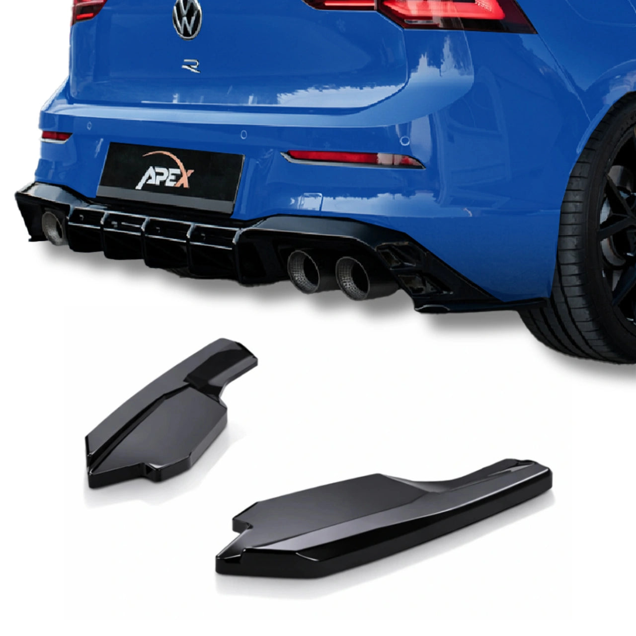 Apex Aero Design - Volkswagen Golf Mk8 R (2020-2024) - Splitter Lateral Trasero (2 Piezas)