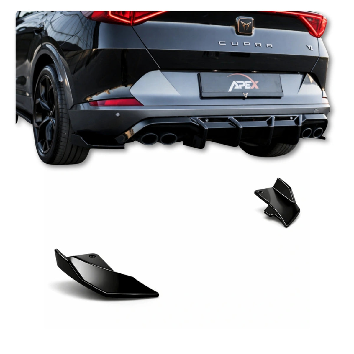 Apex Aero Design - Cupra Formentor - Splitter Lateral Trasero (2 Piezas)