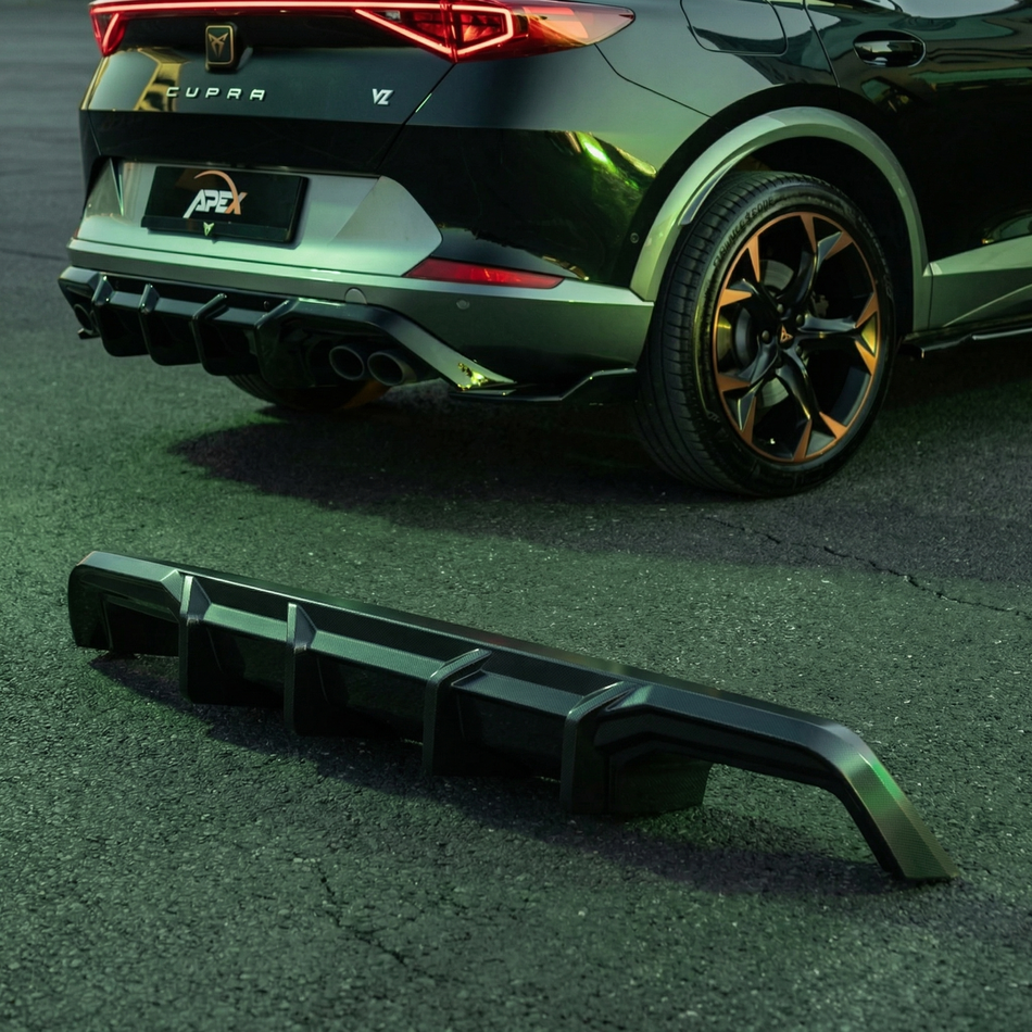 Apex Aero Design Difusor Trasero Negro Brillo (ABS High-Quality) – Estética Deportiva para Cupra Formentor (2020-2024)