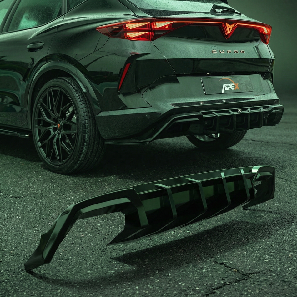 Apex Aero Design Difusor Trasero Negro Brillo (ABS) – Estética Racing para Cupra Formentor V2 (2020+)