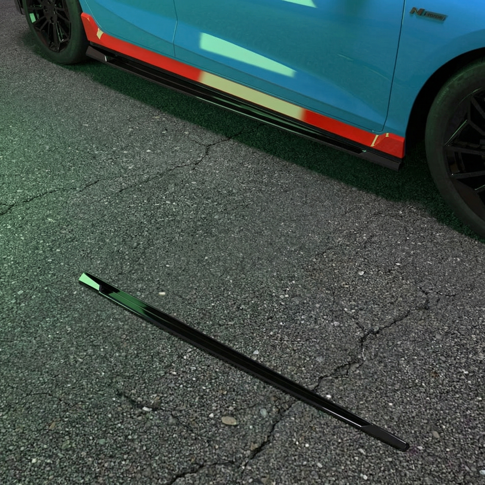 Apex Aero Design Kit Taloneras Laterales 2 Piezas (Negro Brillo) – Mejora Estética y Aerodinámica para Hyundai i20N (2020-2024)