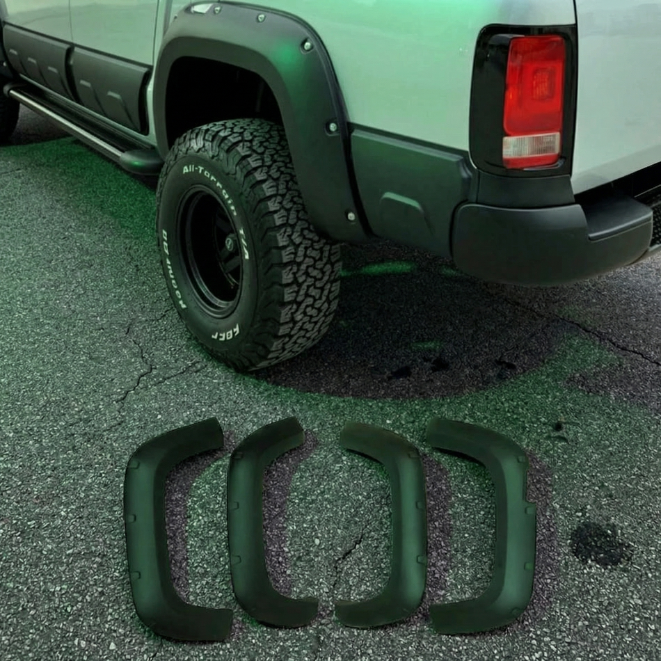Apex Aero Design Kit de Aletines de 4 Piezas (Plástico ABS) – Estilo Wide Body para Volkswagen Amarok (2010-2016)