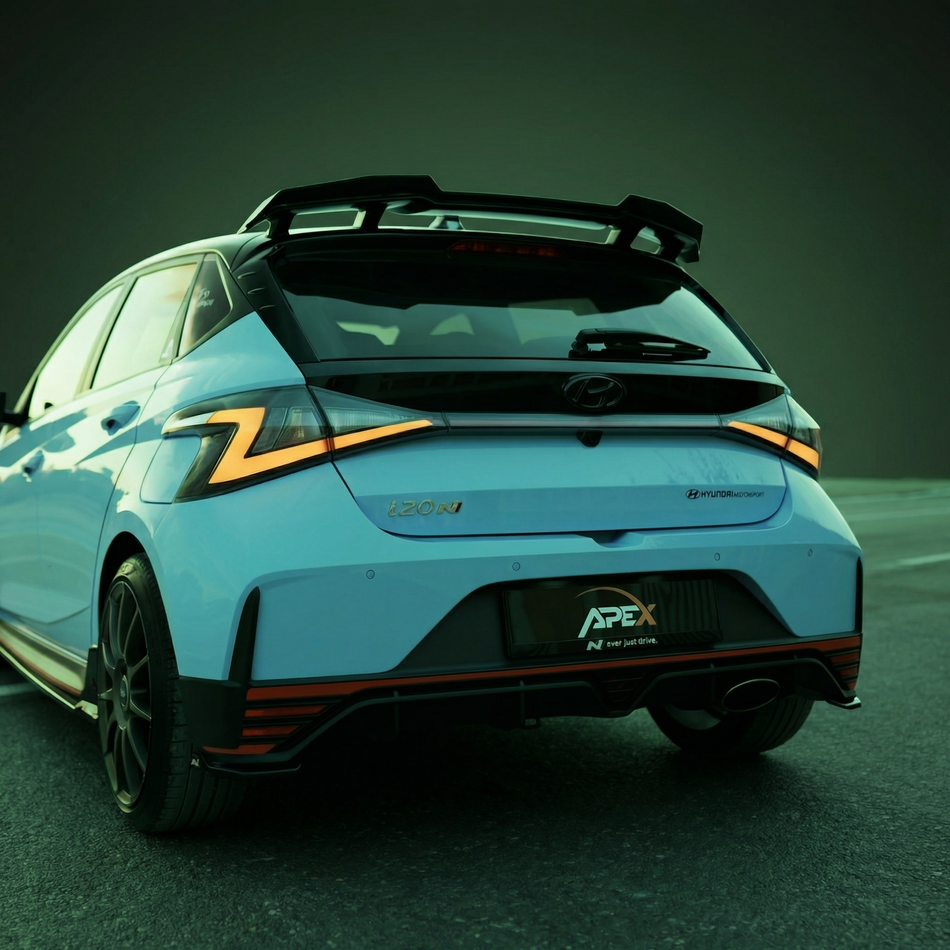 Apex Aero Design Hyundai i20N (2020-2024) - Splitter Lateral Trasero (Negro Brillo) – Estética Racing para Hyundai i20N