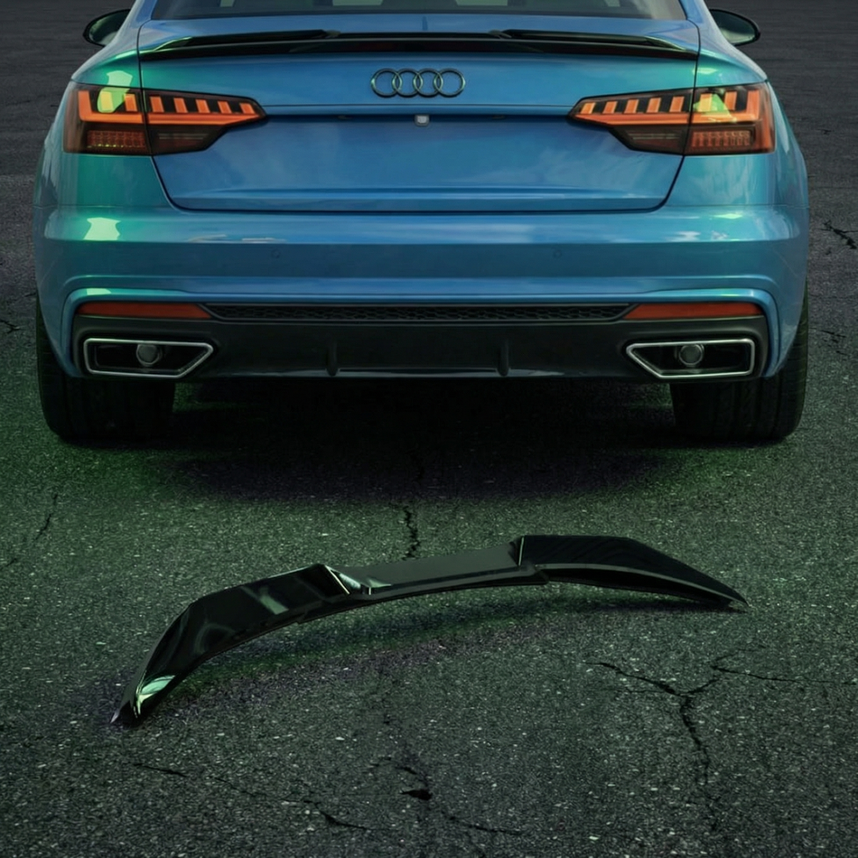 Apex Aero Design Spoiler Trasero Negro Brillante (ABS) – Mejora Estética y Aerodinámica para Audi A4 S-Line / S4 B9 Facelift