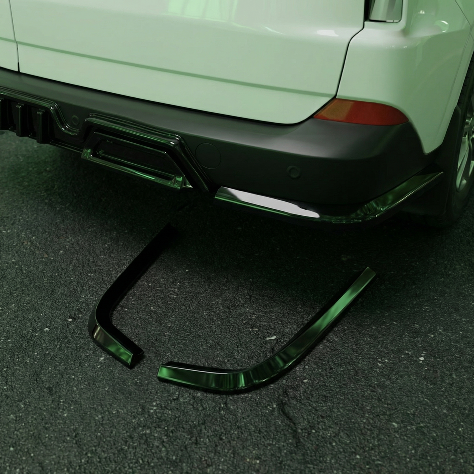 Apex Aero Design Splitter Lateral Trasero (2 piezas, Negro Brillo) – Estética Deportiva para Ford Transit Custom Mk2 (2023+)
