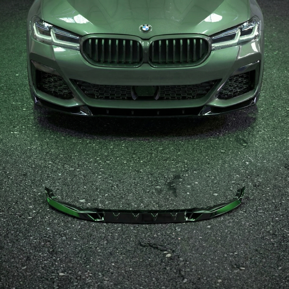 Apex Aero Design Splitter Delantero para BMW Serie 5 G30 Facelift M-Pack (2020-2023) - Negro Brillo