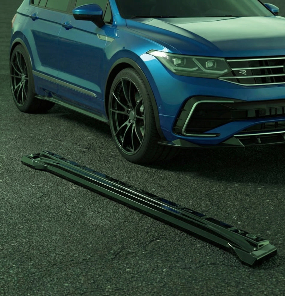 Apex Aero Design Taloneras Laterales Negro Brillo (2 Piezas) – Mejora Aerodinámica para Volkswagen Passat R-Line Mk2 Facelift (2020-2024)