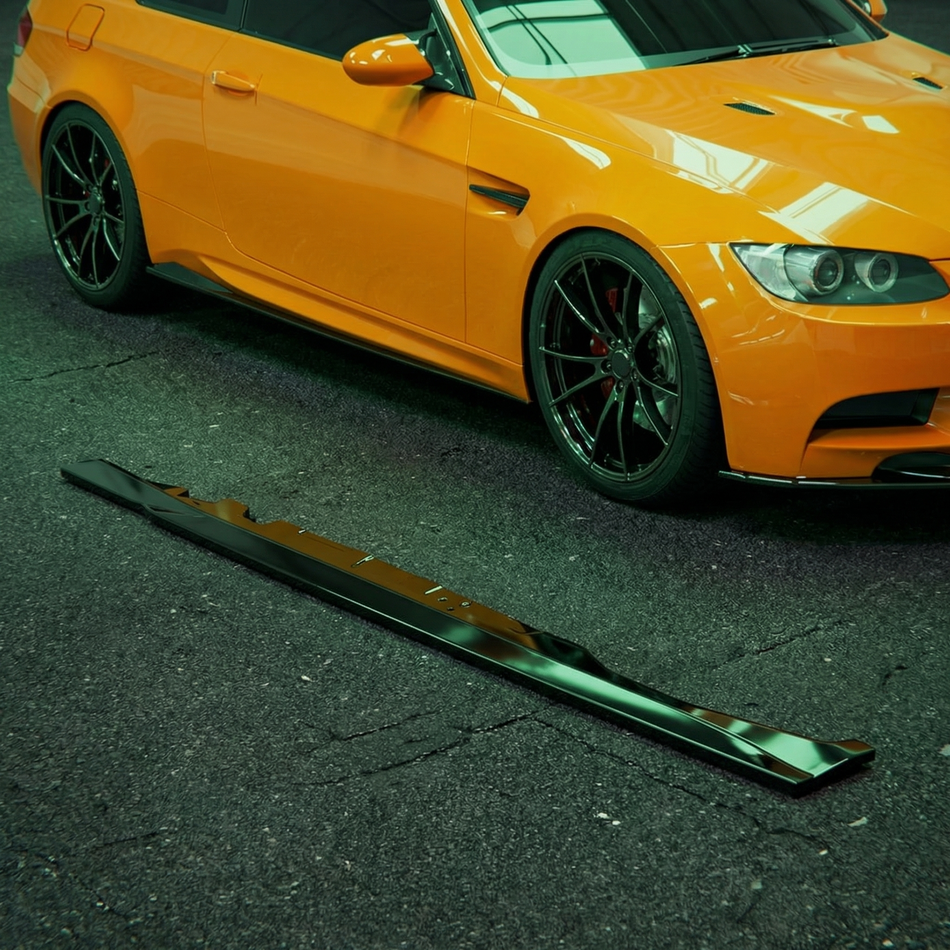 Apex Aero Design Taloneras Laterales Negro Brillo para BMW M3 E92 Coupe y E93 Cabrio (2007-2013)