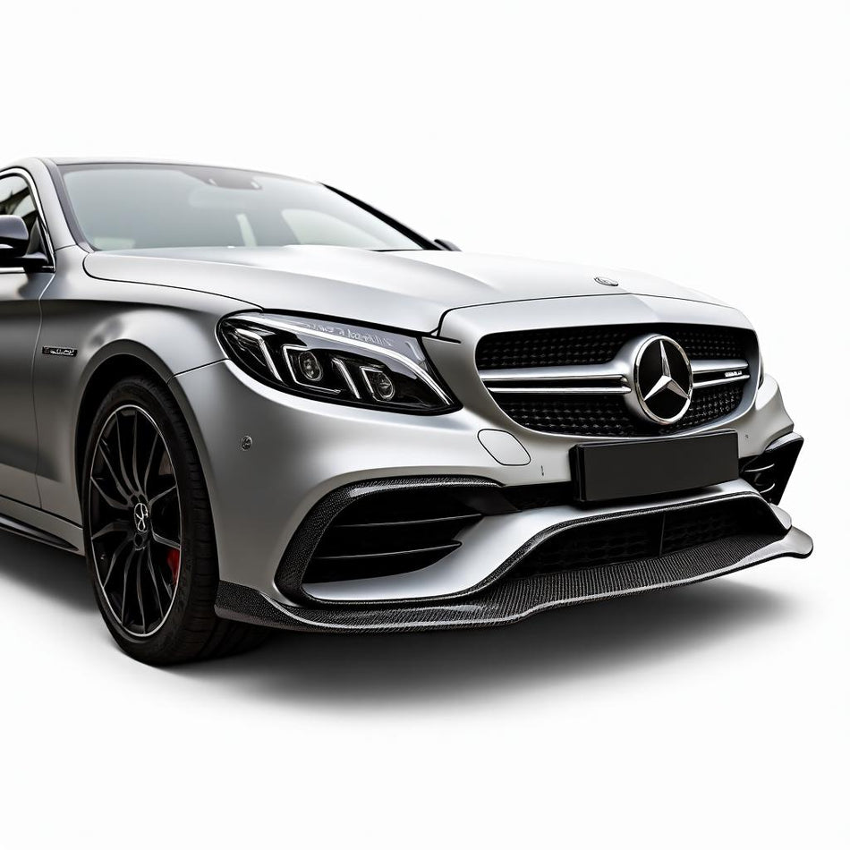 Carbon fiber front lip for Mercedes C-Class