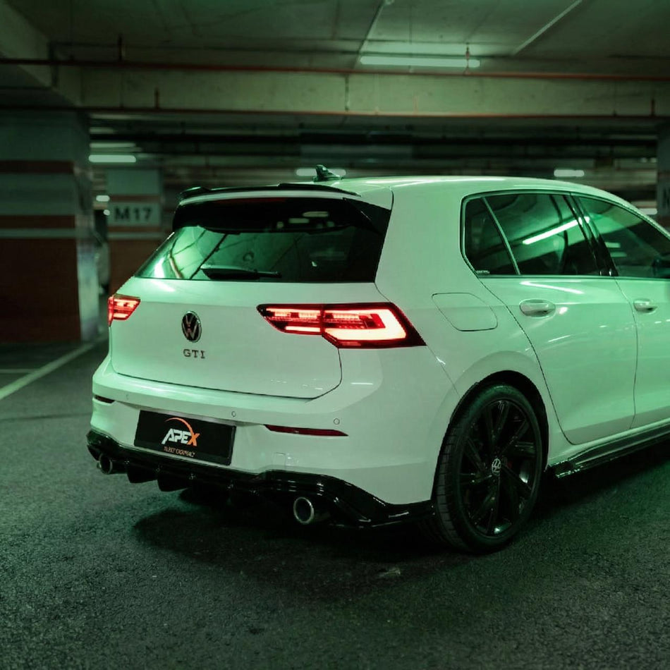 Apex Aero Design Kit de Carrocería de 7 Piezas (ABS Negro Brillo) – Estética Deportiva para Volkswagen Golf Mk8 GTI (2020-2024)
